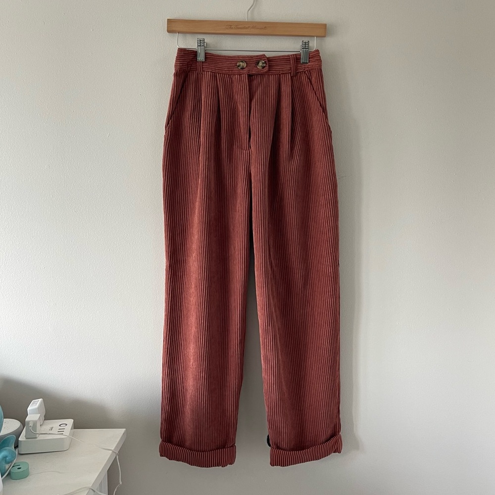Topshop Corduroy Cropped Pants